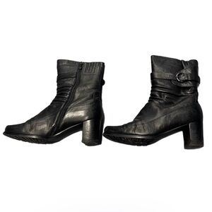 Y2K 9 Polanni Italian Genuine Leather Women’s Block Heel Boots Winter Shoes